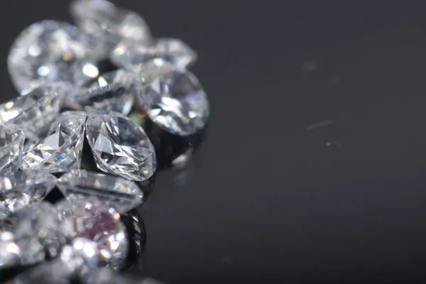 Close Tiro Belas Contas Diamante Zircônia Cristal Brilhante Para Jóias — Fotografia de Stock
