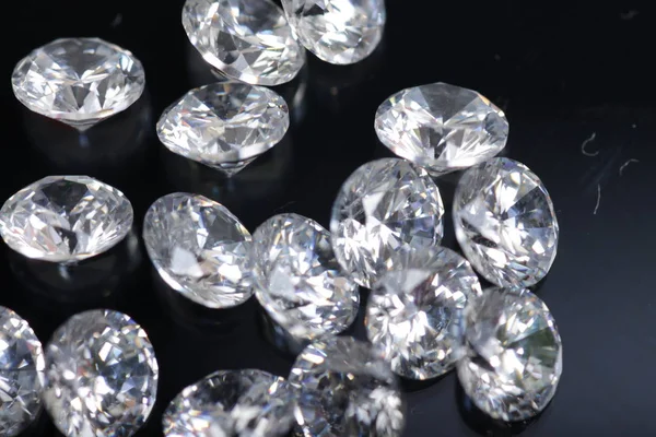 Mücevherler Için Elmas Boncuklar Harika Kristal Zirkon Yakın Çekim — Stok fotoğraf