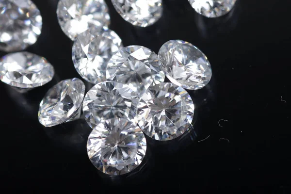 Primer Plano Hermosas Cuentas Diamantes Circonio Cristal Brillante Para Joyería — Foto de Stock