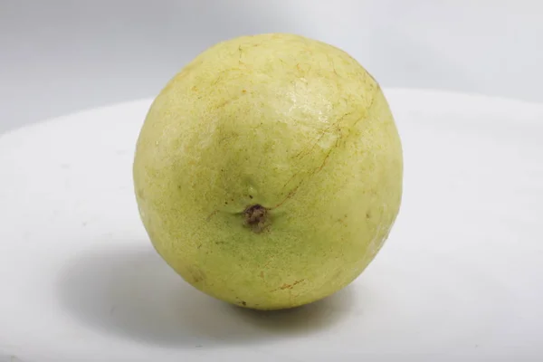 Guava Psidium Guajava Fruit Een Witte Achtergrond — Stockfoto