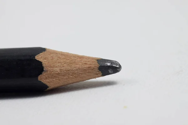 Grafitová Dřevěná Tužka Izolovaném Bílém Pozadí — Stock fotografie