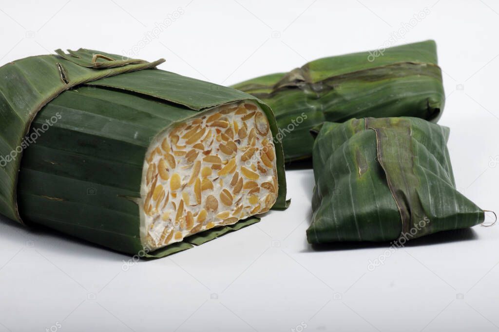 Tempe / tempeh, an Indonesian traditional food made of soy beans that cointain lots of protein
