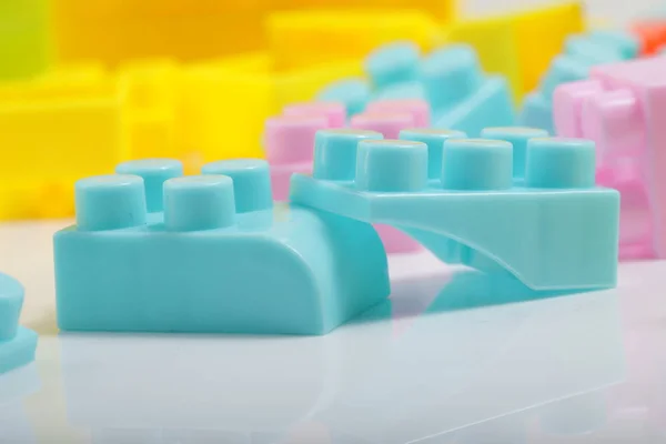 Multi Kleur Plastic Bakstenen Speelgoed Voor Kinderen — Stockfoto