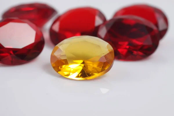 Närbild Skott Vackra Färg Kristall Diamant Som Pärlor För Smycken — Stockfoto