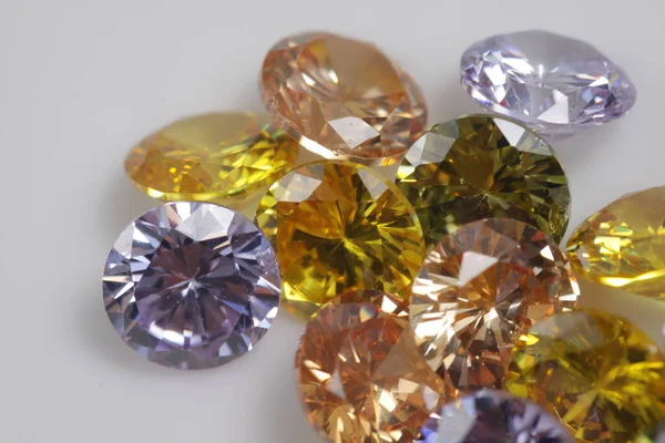 Gros Plan Beau Diamant Cristal Couleur Comme Des Perles Pour — Photo