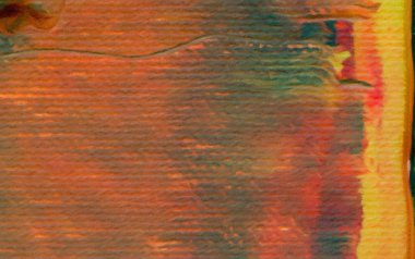 Makro, kağıt üzerinde yağlı fırça darbeleri ve sıçramaları detaylandırdı. Basit renkli parlak desen. Eski, kaba bir doku. Karargah tasarım modeli. Boyayı kapat..