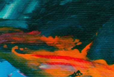 Soyut resim boyalı doku arka planı. Yağ dokunuşları ve tuvale sıçramalar. Tasarım için basit bir yaratıcılık örneği. Makro paleti karışık renklerle kapat. Asıl grunge arkaplanı.