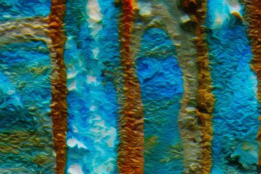 Eskimiş soyut grunge dokusu. Boya darbeleri ve sıçramalarla dolu bir arka plan. Kirli ve lekeli desenler. Retro yağ tarzı. Grafik tasarımı için basit yakın çekim şablonu