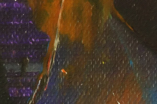 Ursprüngliche Abstrakte Malerei Auf Leinwand Mischmasch Handgezeichnete Kunst Hintergrund — Stockfoto