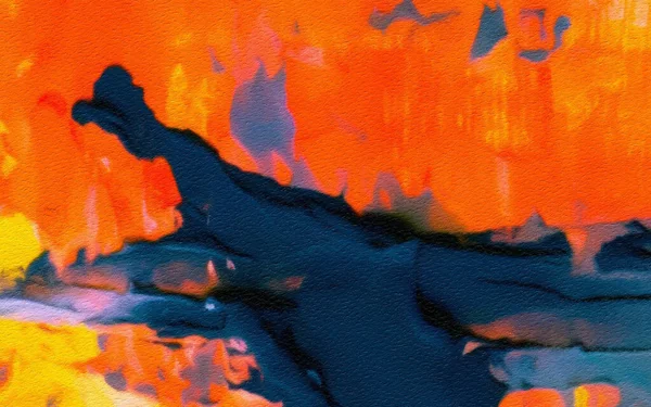 Makro Część Kompozycji Farba Olejna Tło Zbliżenie Fragment Sztuki Unikalna — Zdjęcie stockowe