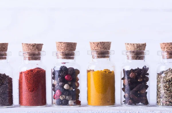 Spices in bottles — Stock Photo, Image