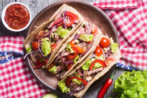 Tacos de porco mexicanos — Fotografia de Stock