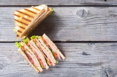 Grilled club sandwich  clipart