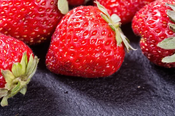 Makroaufnahme von Erdbeeren — Stockfoto