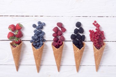 Çilek dondurma koni