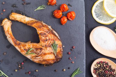 ızgara somon steak