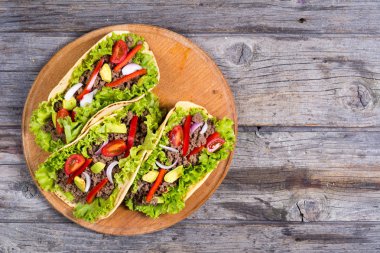 Geleneksel Meksika tacos