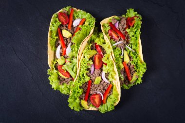 Geleneksel Meksika tacos