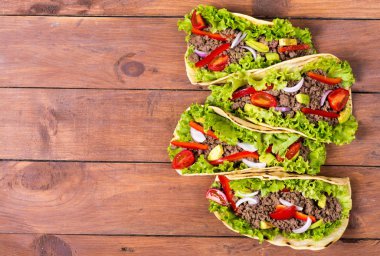 Geleneksel Meksika tacos