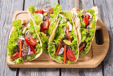 Geleneksel Meksika tacos