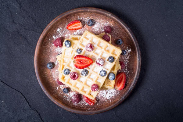 Ev yapımı Belçika waffle