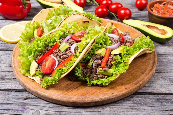 Geleneksel Meksika tacos