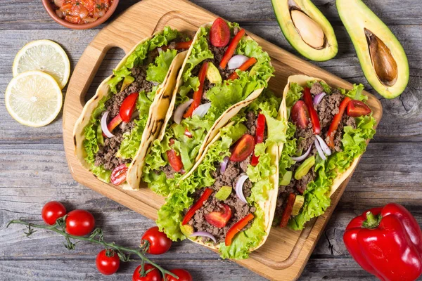 Geleneksel Meksika tacos