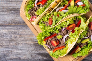 Geleneksel Meksika tacos