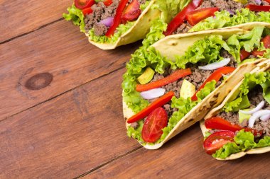 Geleneksel Meksika tacos