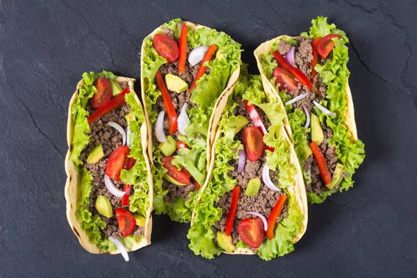 Geleneksel Meksika tacos