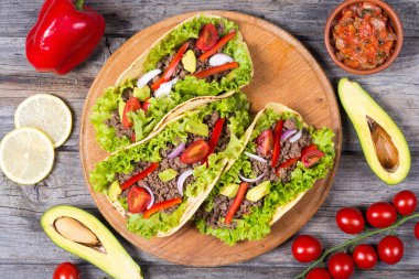 Geleneksel Meksika tacos