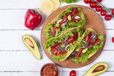 Geleneksel Meksika tacos