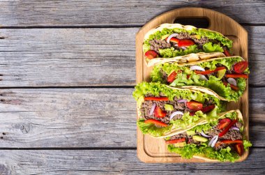 Geleneksel Meksika tacos