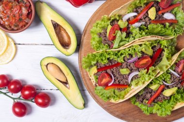 Geleneksel Meksika tacos