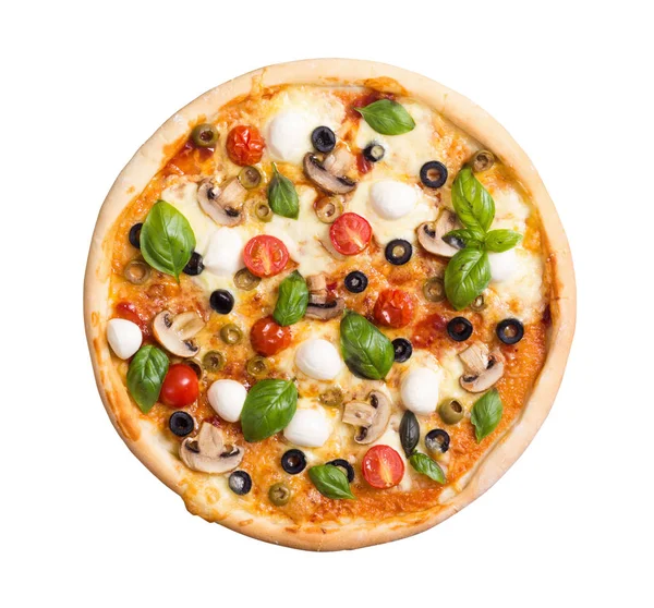 Italienische Pizza mit Mozzarella — Stockfoto