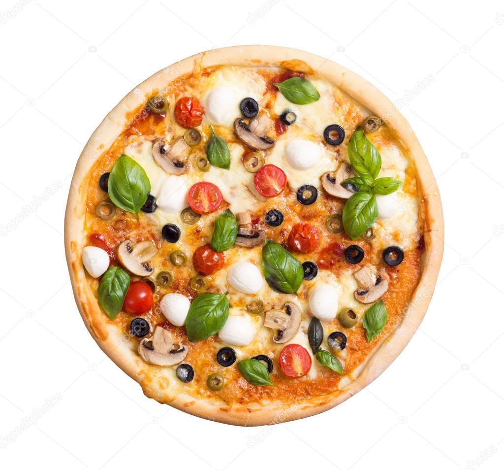 Italian pizza with mozzarella