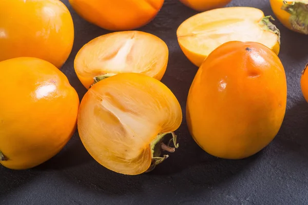 Delicious ripe persimmon fruit — Stock Photo, Image
