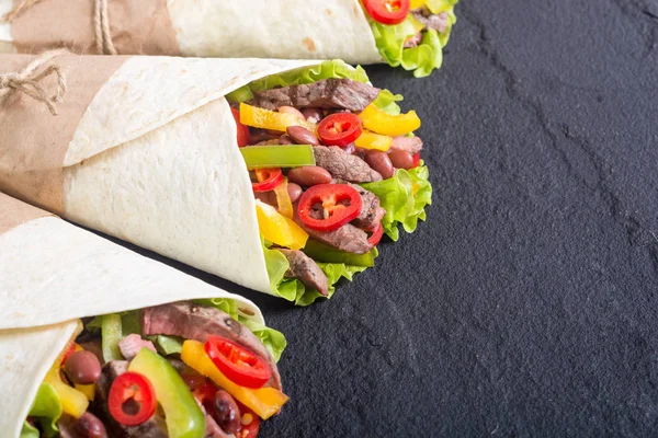 Burrito s hovězím masem — Stock fotografie