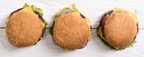 Ongezonde Amerikaanse hamburger — Stockfoto