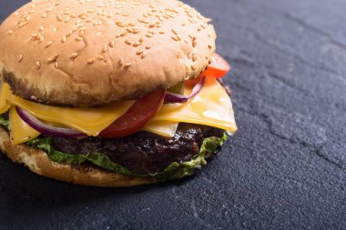 Sağlıksız Amerikan hamburger 