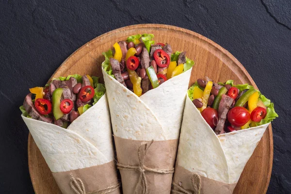 Burrito com carne bovina — Fotografia de Stock
