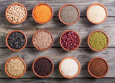 Hububat ve fasulye kase 