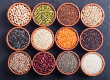 Hububat ve fasulye kase 