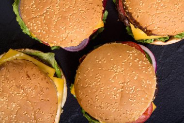 Sağlıksız Amerikan hamburger 