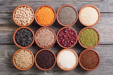 Hububat ve fasulye kase 