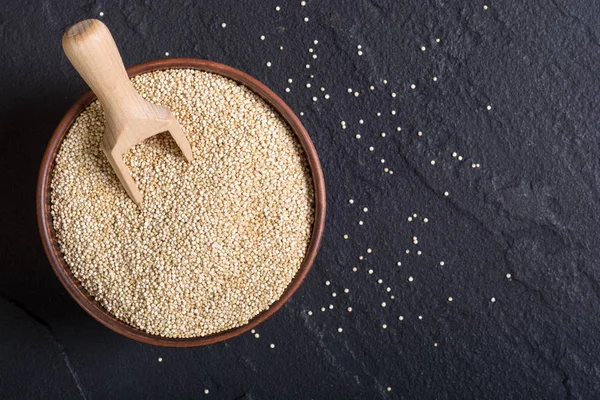 White quinoa in bowl — Stock Photo, Image