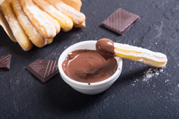 Churros de postre españoles y mexicanos — Foto de Stock