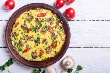 mantarlı omlet