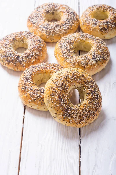 Hausgemachte New York Bagels — Stockfoto