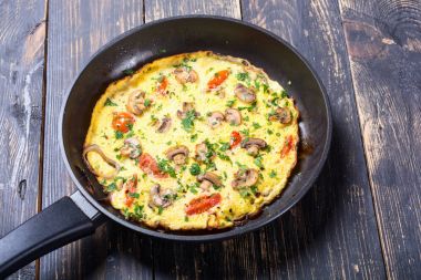 mantarlı omlet